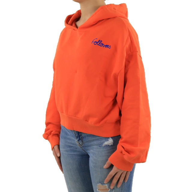 Follovers Dames short hoody Kylie-Orange large