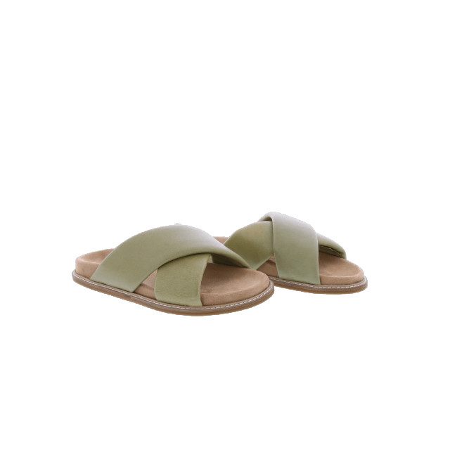 Paris Punk Dames leather band slipper 762019-OLIVE large