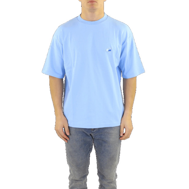 Drole De Monsieur Heren le t-shirt patch ddm B-TS142-CO002-BLUE large