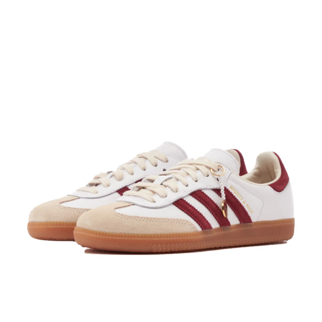 Adidas originals samba white cheap red