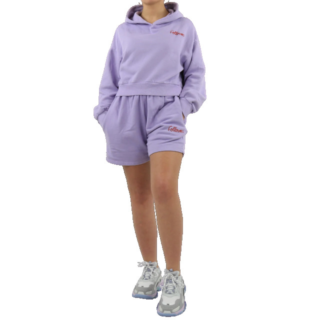 Follovers Dames short hoody Kylie-Lilac large
