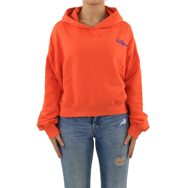 Follovers Dames short hoody Kylie-Orange large