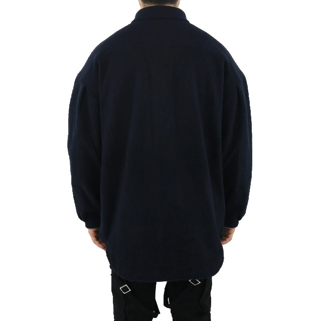 AMBUSH Heren oversized shirt coat navy blu BMEA017F21FAB001-4610 large