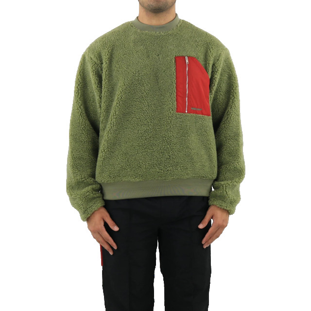 AMBUSH Heren fleece top kaki kaki BMEA013F21FAB001-6363 large
