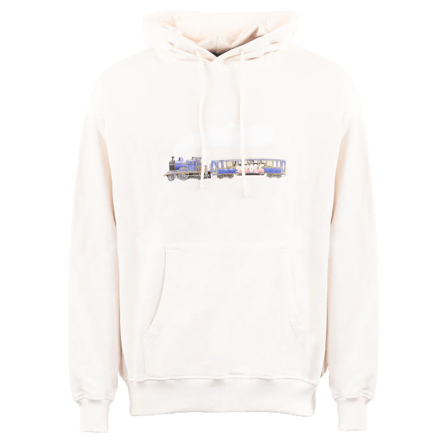 Drole De Monsieur Heren le hoodie locomotive C-HO134-CO001-CREAM large