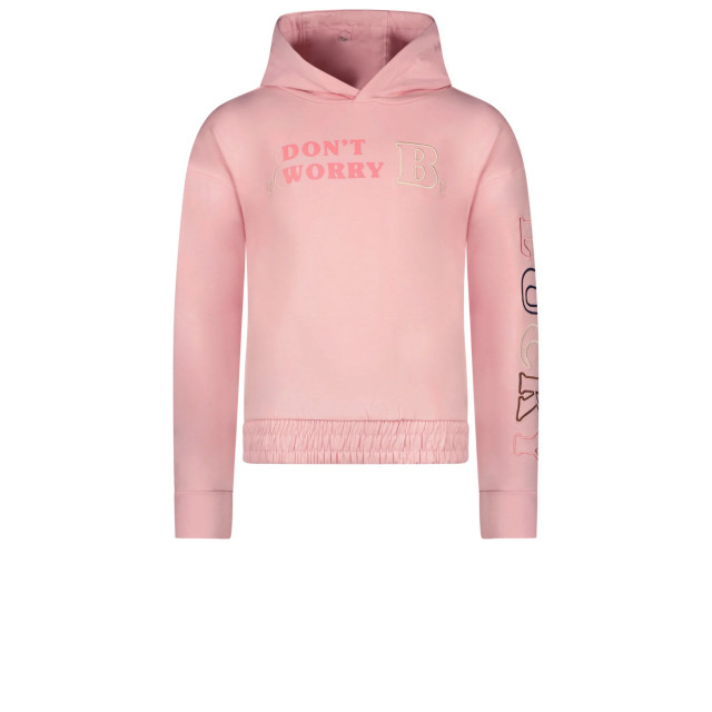 B.Nosy Meisjes hoodie met geborduurd b.lucky coral blush 137893452 large