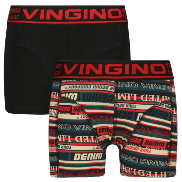 Vingino Jongens ondergoed 2-pack boxers stripe deep 146247761 large