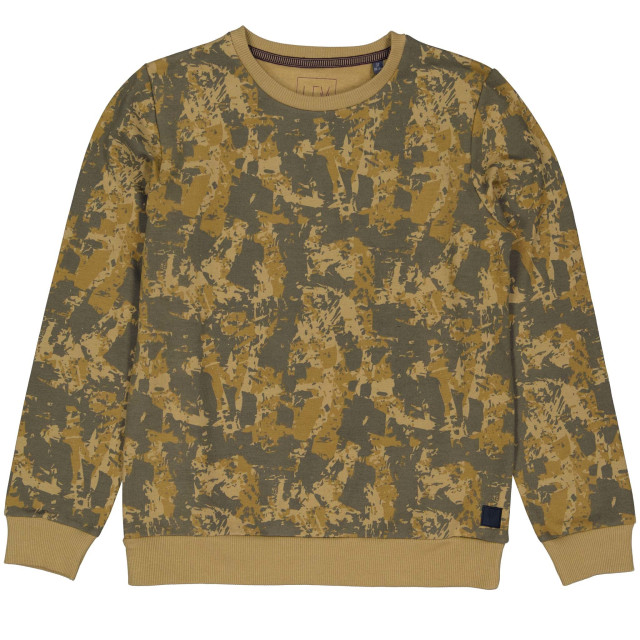 Levv Jongens sweater ries aop grunge sand stone 126648832 large