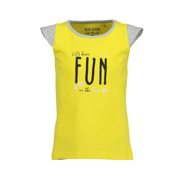 Blue Seven Meisjes t-shirt fun panda yellow 107710038 large