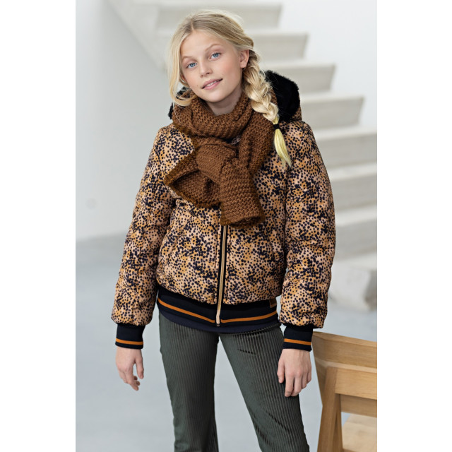 NoBell Meiden winterjas betty in cheetah aop burnt gold 137732242 large