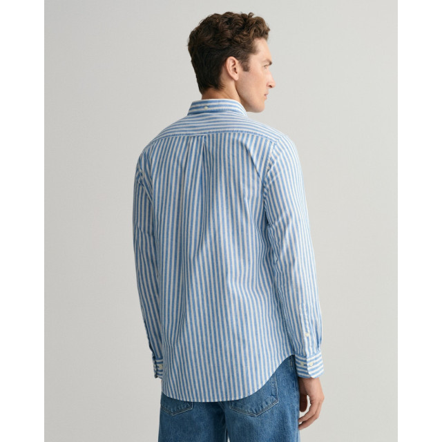 Gant Casual hemd lange mouw reg cotton linen stripe shirt 3230057/471 173797 large