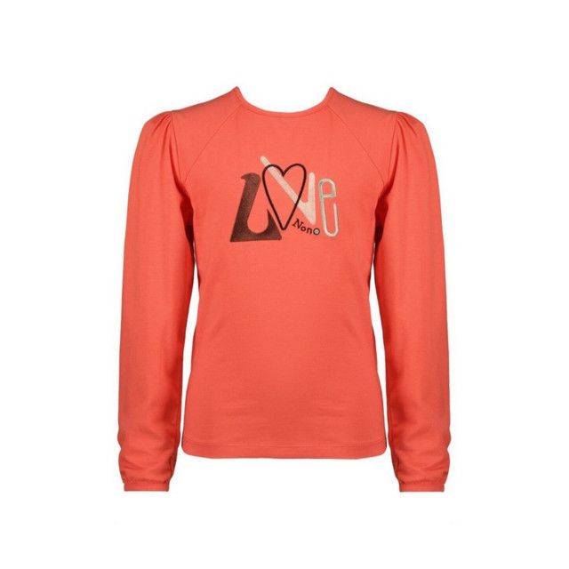 NoNo Meisjes shirt kookie print love winter coral 139681793 large
