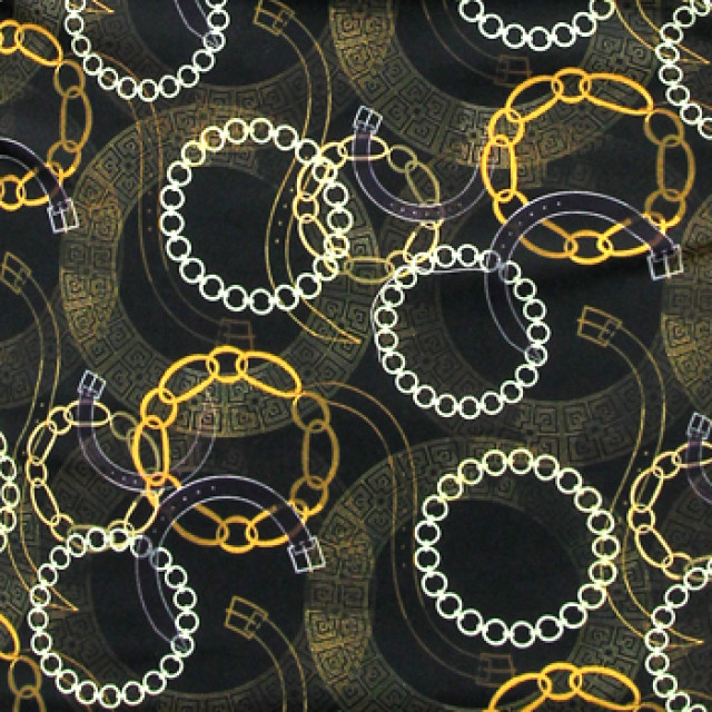 Tony Backer Satijnprint bruin 3078NW large