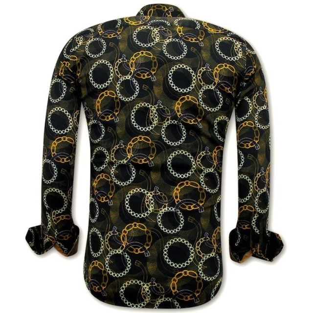 Tony Backer Satijnprint bruin 3078NW large