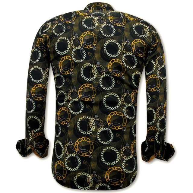 Tony Backer Satijnprint bruin 3078NW large