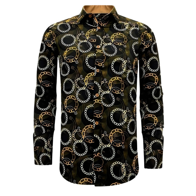 Tony Backer Satijnprint bruin 3078NW large