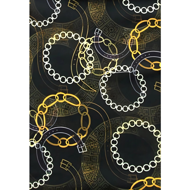 Tony Backer Satijnprint bruin 3078NW large