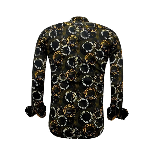 Tony Backer Satijnprint bruin 3078NW large