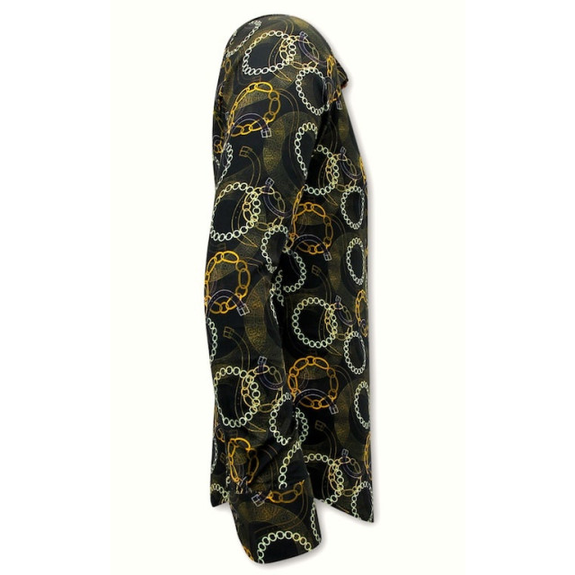 Tony Backer Satijnprint bruin 3078NW large