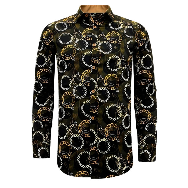 Tony Backer Satijnprint bruin 3078NW large