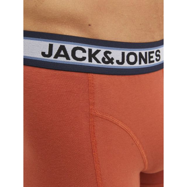 Jack & Jones Heren boxershorts trunks jacmarco oranje/blauw 3-pack 12250605 large
