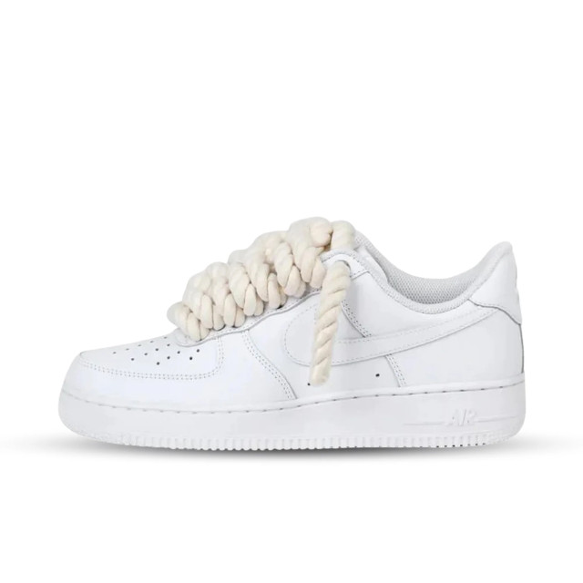 Nike Air force 1 low rope laces beige custom 315122-112 large