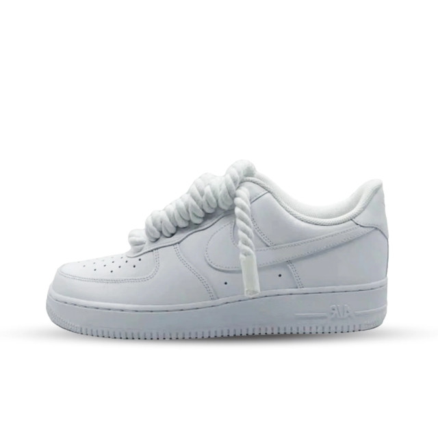 Nike Air force 1 low rope laces white custom 315122-113 large