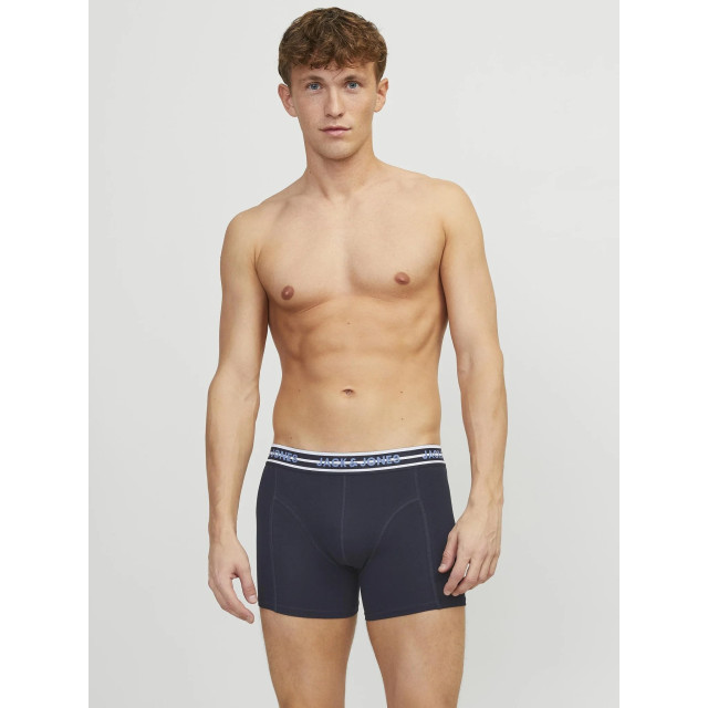 Jack & Jones Heren boxershorts trunks jacpeter blauw/grijs/donkerblauw 3-pack 12251419 large