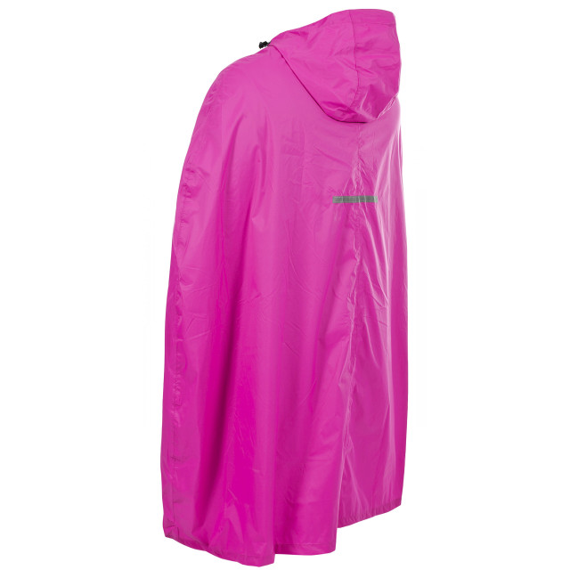 Trespass Unisex qikpac waterdichte opbergbare poncho met capuchon UTTP422_sasparilla large