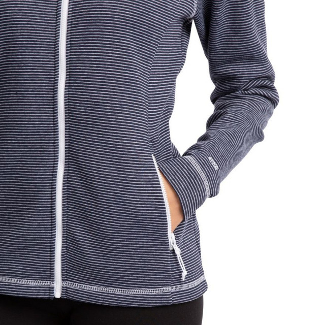 Trespass Dames rootless stripe marl at200 fleecejack UTTP5789_navy large