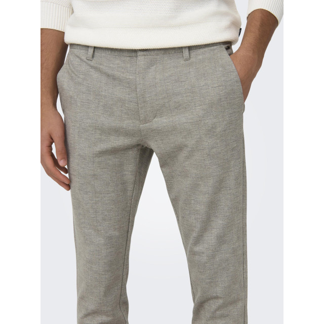 Only & Sons onsmark slim check 020919 pant noos 22028113 chinchilla 05519.829.0006 large