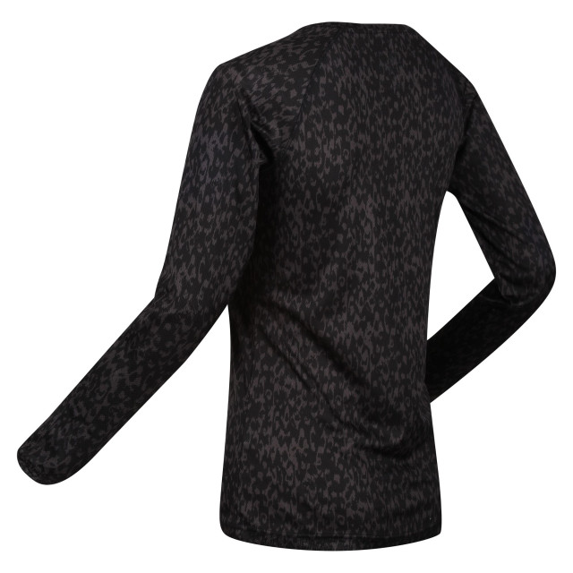 Regatta Dames bampton gedrukt t-shirt met lange mouwen UTRG8069_black large