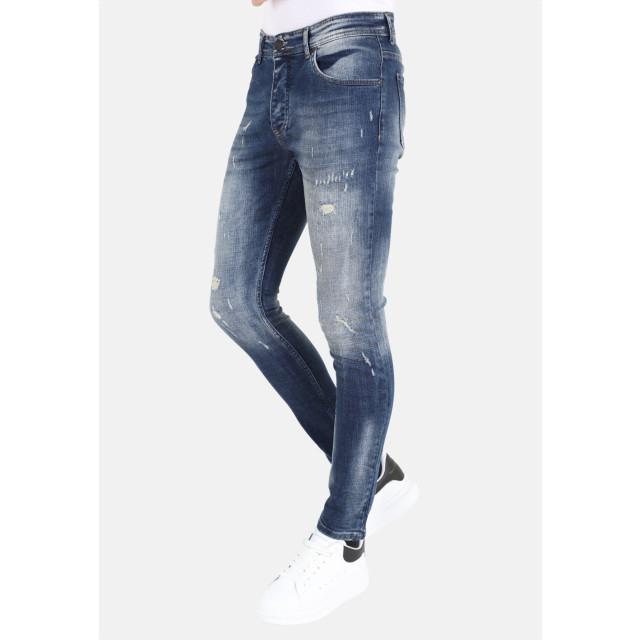 Mario Morato Stonewashed slim fit spijkerbroek met scheuren mm121 1979 / 121 large