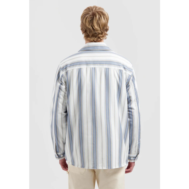 Olaf Hussein Padded stripe overshirts M160509 large