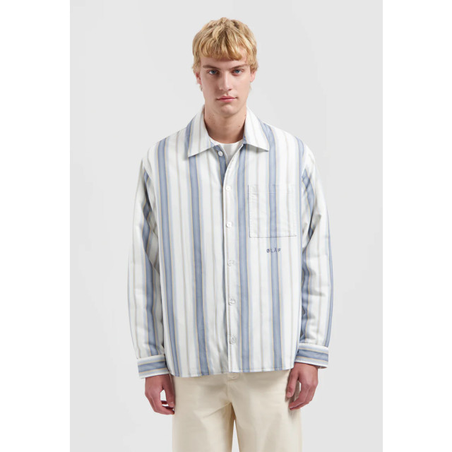 Olaf Hussein Padded stripe overshirts M160509 large