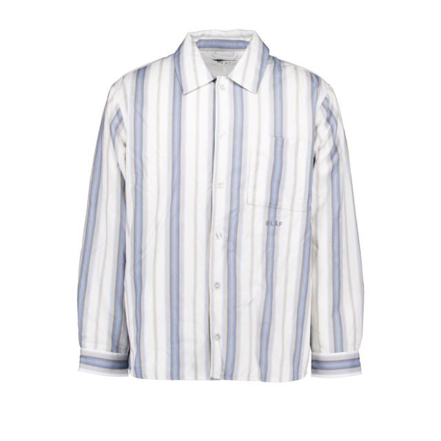 Olaf Hussein Padded stripe overshirts M160509 large
