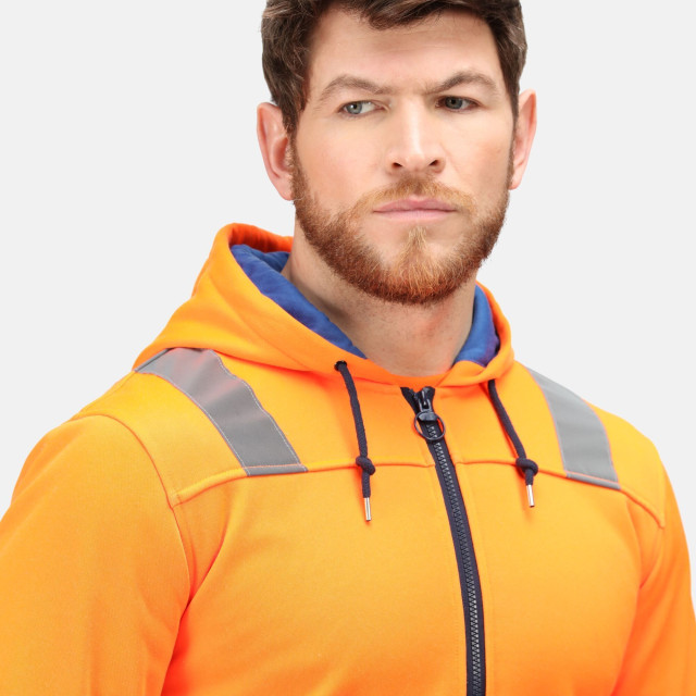 Regatta Heren pro hi-vis full zip jas UTRG6531_orangenavy large Regatta Heren pro hi-vis full zip jas UTRG6531_orangenavy large