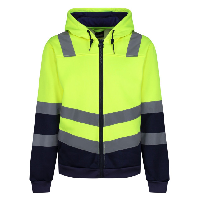 Regatta Heren pro hi-vis full zip jas UTRG6531_yellownavy large Regatta Heren pro hi-vis full zip jas UTRG6531_yellownavy large