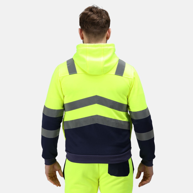 Regatta Heren pro hi-vis full zip jas UTRG6531_yellownavy large Regatta Heren pro hi-vis full zip jas UTRG6531_yellownavy large