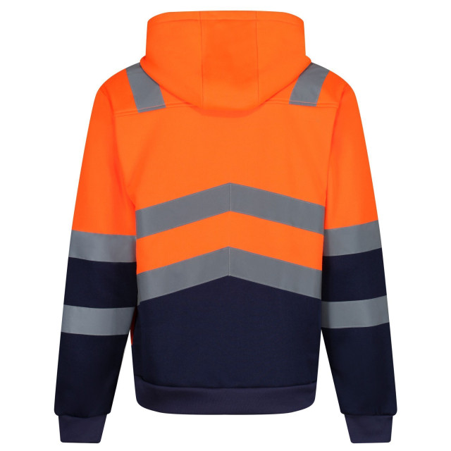 Regatta Heren pro hi-vis full zip jas UTRG6531_orangenavy large Regatta Heren pro hi-vis full zip jas UTRG6531_orangenavy large