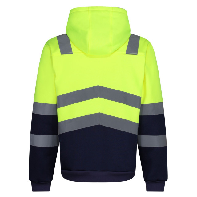 Regatta Heren pro hi-vis full zip jas UTRG6531_yellownavy large Regatta Heren pro hi-vis full zip jas UTRG6531_yellownavy large