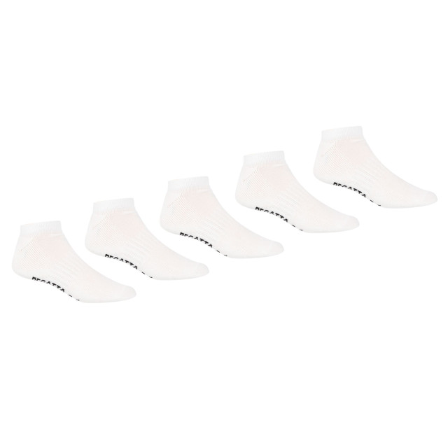Regatta Unisex trainingssokken voor volwassenen (pak van 5) UTRG6016_white large