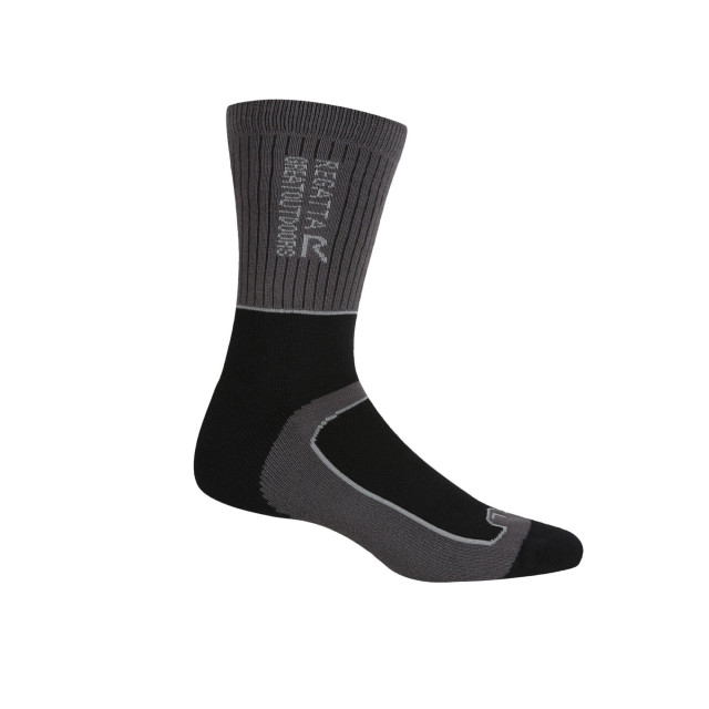 Regatta Heren samaris 2 season socks (pak van 2) UTRG5825_blackdarksteel large