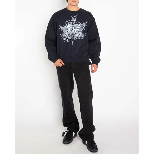 Acne Studios Heren glow in the dark sweater BI0185-BM01-FADED BLACK large