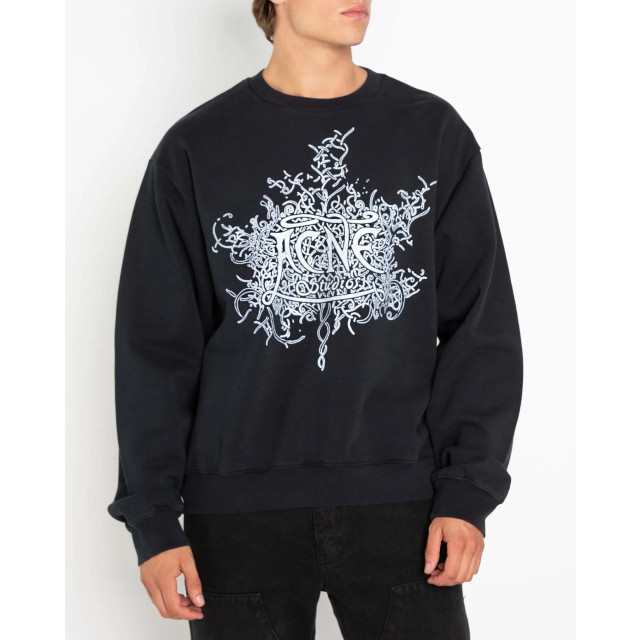 Acne Studios Heren glow in the dark sweater BI0185-BM01-FADED BLACK large