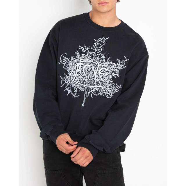 Acne Studios Heren glow in the dark sweater BI0185-BM01-FADED BLACK large