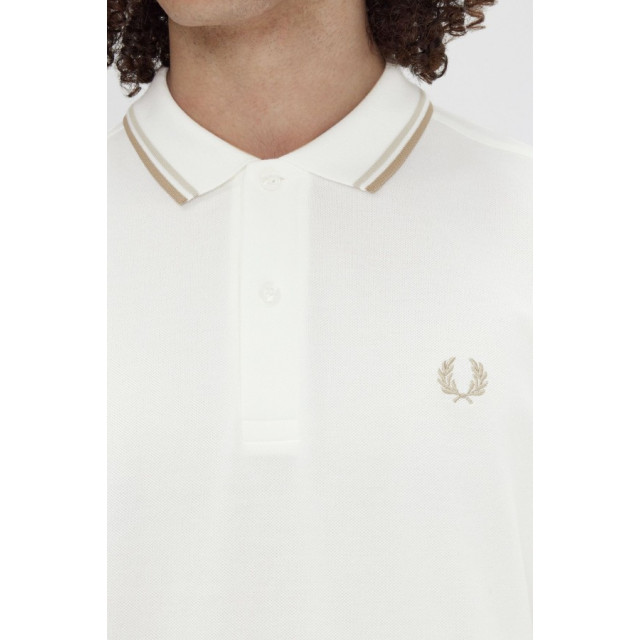 Fred Perry M3600 twin u83 snow oat heren polo U83 Snow Oat/M3600 Twin large