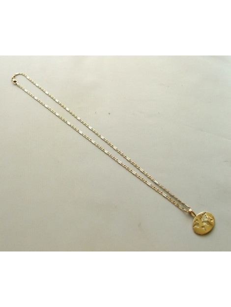 Christian Gouden collier met wereldkaart hanger 973CL232-1535AC large