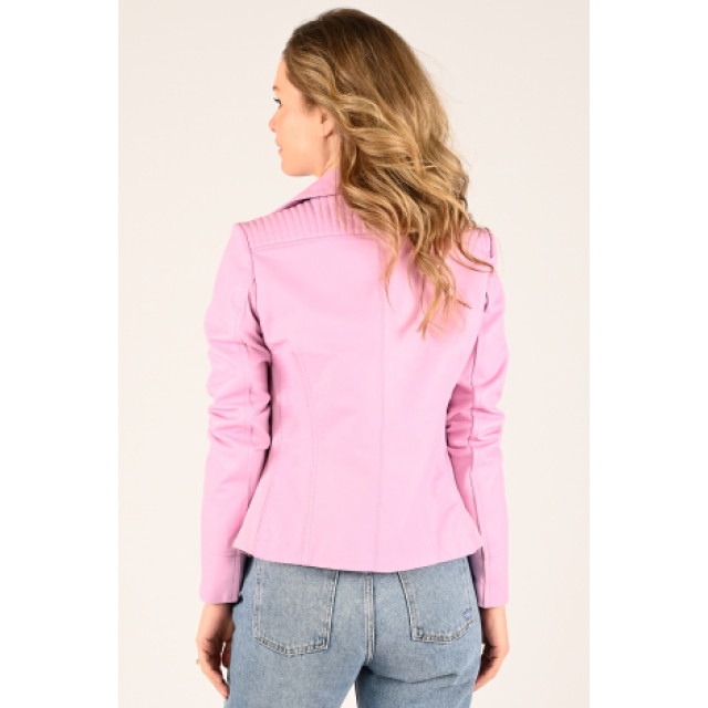 Studio AR Leren blazer roze large