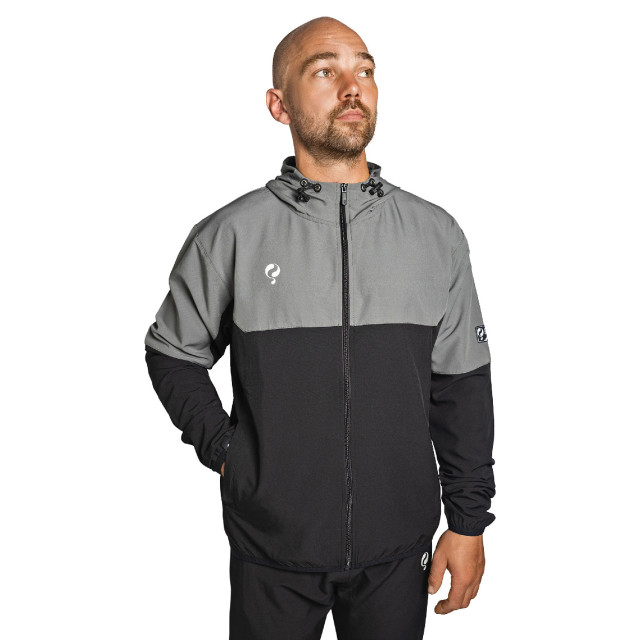 Q1905 Kasius active trainingsjack zwart/grijs/wit QT2505-202-L large